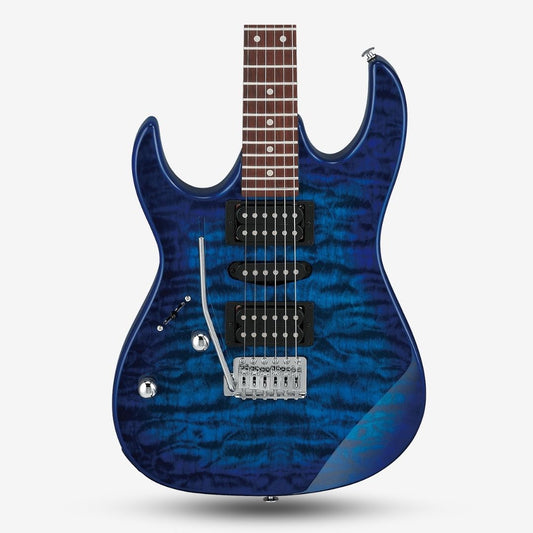 Ibanez GIO GRX70QAL Electric Guitar Left Handed with Tremolo - Transparent Blue Burst (GRX70QAL-TBB / GRX70)