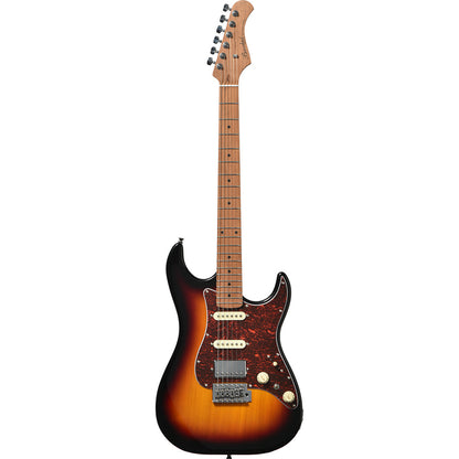 Bacchus GS-2DX RSM/M Universe Series HSS Electric Guitar with Roasted Maple Neck and Fretboard - Sunburst