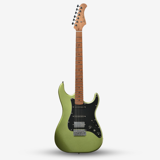 Bacchus GS-2DX RSM/M Universe Series HSS Electric Guitar with Roasted Maple Neck and Fretboard - French Green Metallic