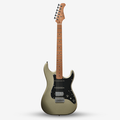 Bacchus GS-2DX RSM/M Universe Series HSS Electric Guitar with Roasted Maple Neck and Fretboard - Misty Dawn Gold