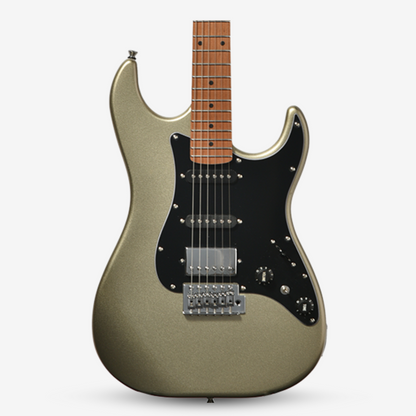 Bacchus GS-2DX RSM/M Universe Series HSS Electric Guitar with Roasted Maple Neck and Fretboard - Misty Dawn Gold