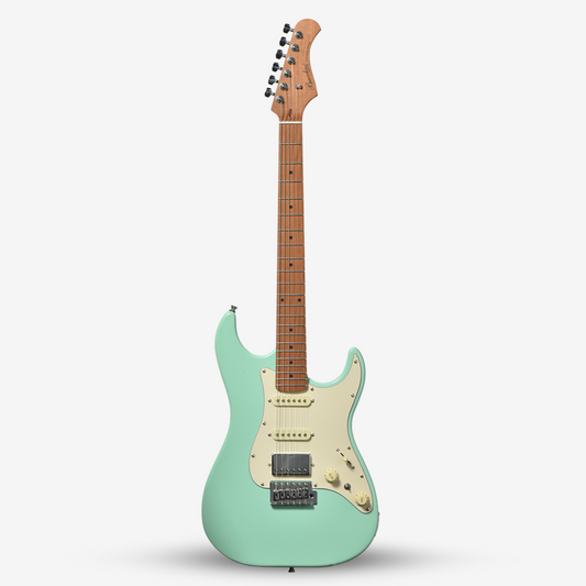 Bacchus GS-2DX RSM/M Universe Series HSS Electric Guitar with Roasted Maple Neck and Fretboard - Sea Foam Blue