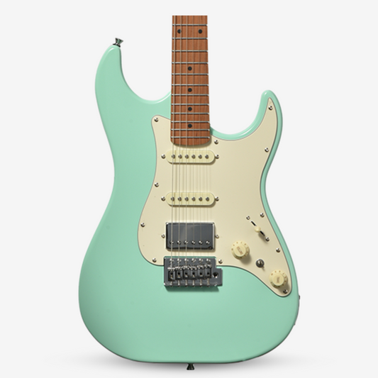 Bacchus GS-2DX RSM/M Universe Series HSS Electric Guitar with Roasted Maple Neck and Fretboard - Sea Foam Blue