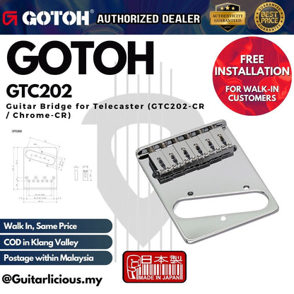 GOTOH GTC202 Guitar Bridge for Telecaster ( GTC202 )