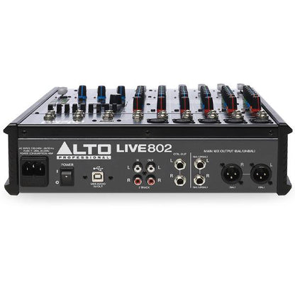 Alto Professional LIVE 802 8 Channel and 2 Bus Mixer with USB Audio Interface (Live802) (PRE-ORDER)