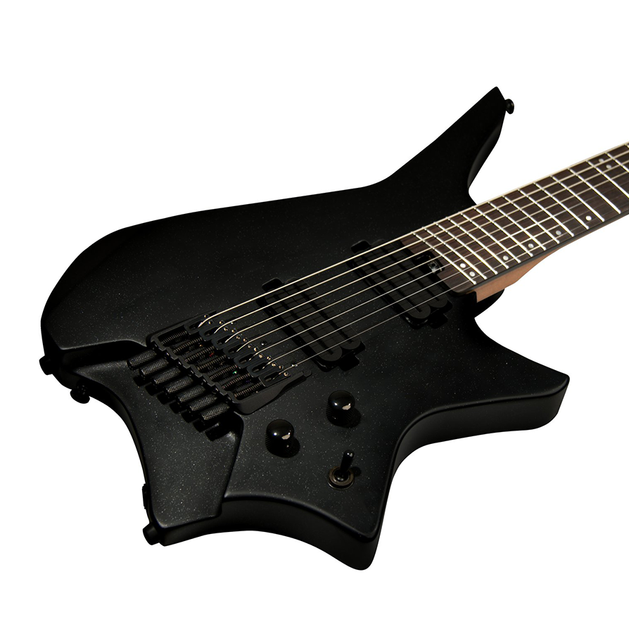 HILS HZ7 Headless Multi-Scale 7-String Electric Guitar - Galaxy Black 
