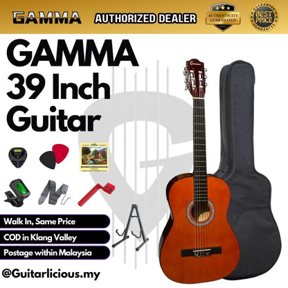 GAMMA 39 inch Beginner Classical Guitar (FT-C-39S)