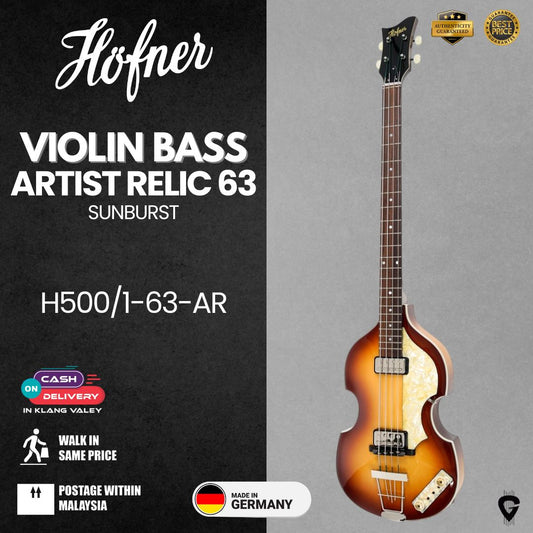 Höfner H500/1-63-AR-O Violin Bass 500/1 Relic 63 -(Website Clearance)