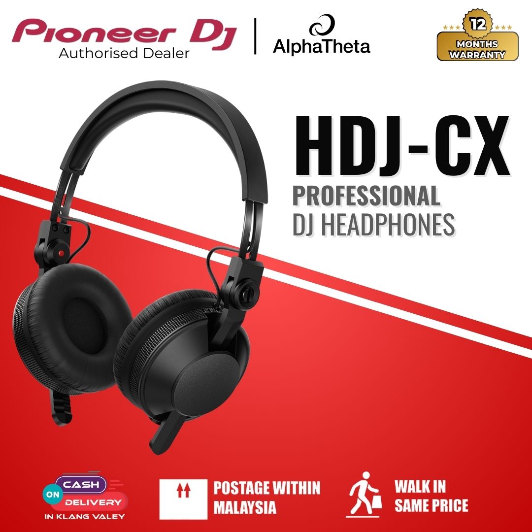 Pioneer DJ HDJ-CX Professional On-Ear DJ Headphones – Black