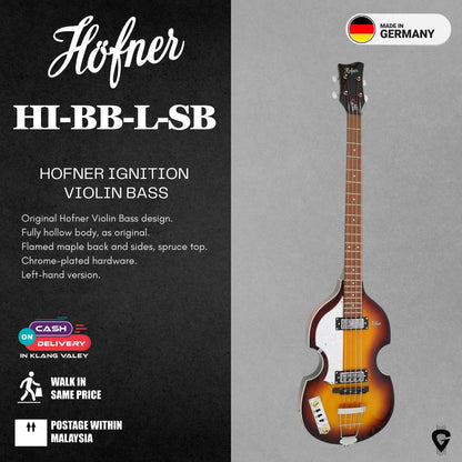 Höfner HI-BB-L-SB Violin Bass Ignition SE (Sunburst) - Left Handed