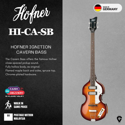 Höfner HI-CA-SB Violin Bass Ignition Cavern - Sunburst
