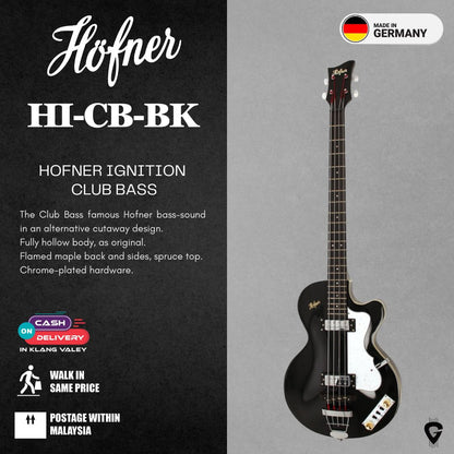 Höfner HI-CB-BK Violin Bass Ignition Club - Black