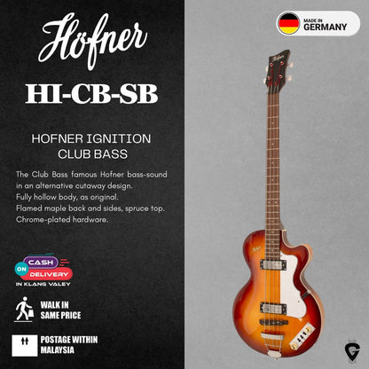 Höfner HI-CB-SB Violin Bass Ignition Club - Sunburst