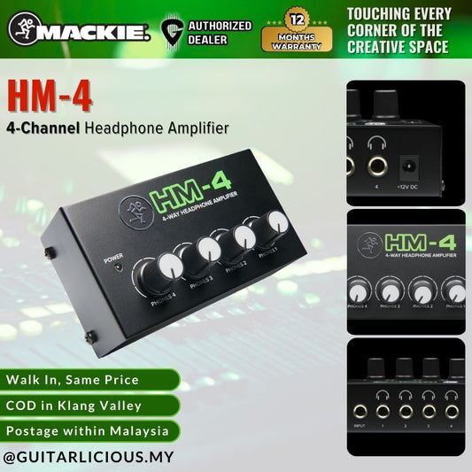 Mackie HM-4 4 Channel Headphone Amplifier Headphones Amp