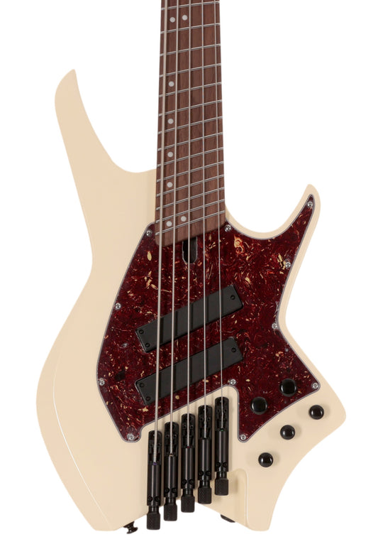 HILS NEXT HNB5-5 String Multi-Scale Bass w Fanned Frets - Satin Ivory