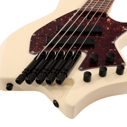 HILS NEXT HNB5-5 String Multi-Scale Bass w Fanned Frets - Satin Ivory