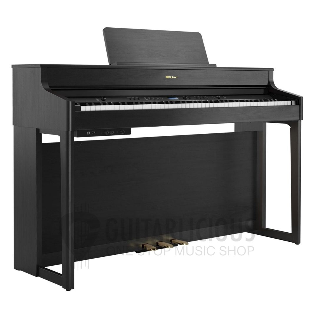 Roland HP702 88-keys Digital Piano with Piano Bench - Charcoal Black