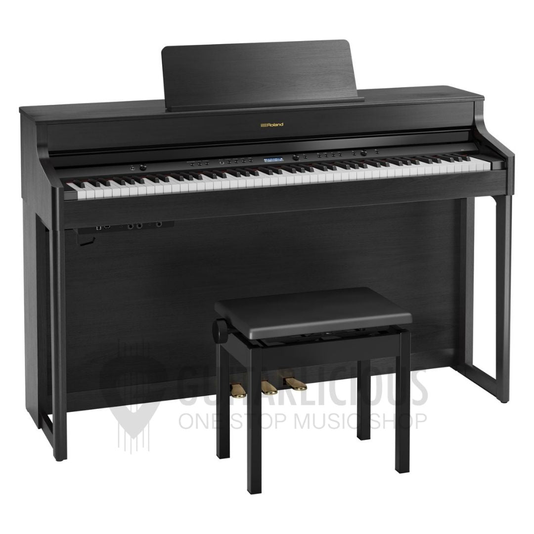 Roland HP702 88-keys Digital Piano with Piano Bench - Charcoal Black