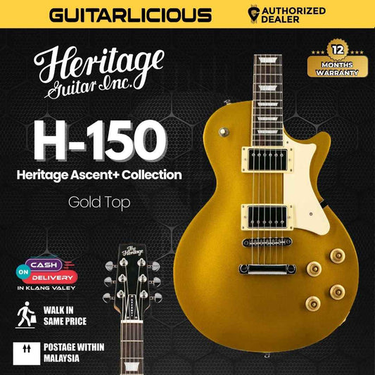 Heritage Ascent+ Collection H-150 Electric Guitar - Gold Top