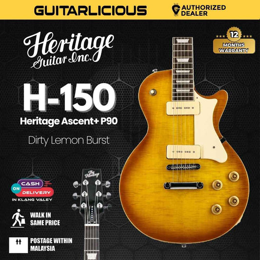 Heritage Ascent+ Collection H-150 P90 Electric Guitar - Dirty Lemon Burst