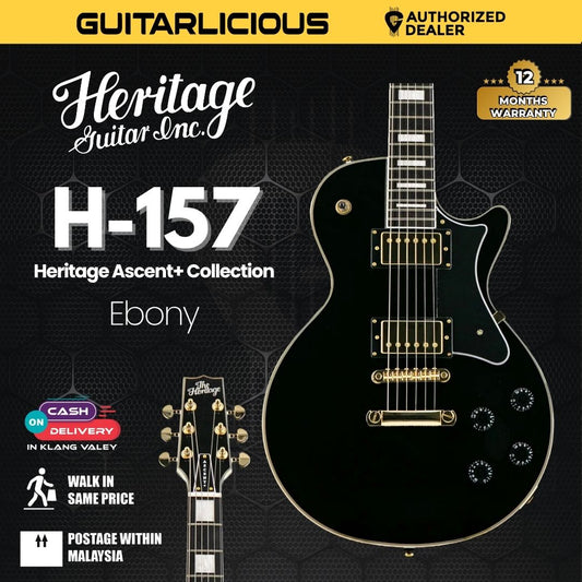 Heritage Ascent+ Collection H-157 Electric Guitar - Ebony