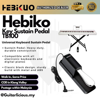 Universal Keyboard Sustain Pedal TB100 / SP50 – Compatible with All Digital Pianos & Keyboards