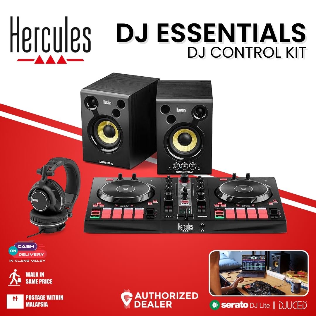 Hercules DJ Essentials Kit (Including Inpulse 300 MK2, DJMonitor 42 Speakers, HDP DJ60 headphones)