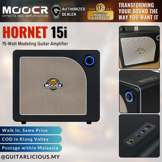 Mooer Hornet 15i 15-Watt Modeling Amplifier - White / Black ( Hornet 15i / Hornet -15i  / Hornet 15 i )