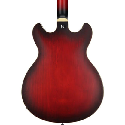 Ibanez ARTCORE Semi Hollow Body Electric Guitar with Double Humbucker & ART-ST Bridge with Tailpiece, Sunburst Red Flat (AS53 / AS 53 / AS53-SRF)