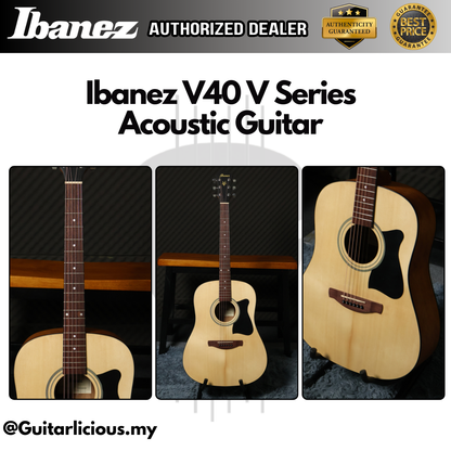 Ibanez V40 V Series Acoustic Guitar, Open Pore Natural ( V-40 / V 40 )