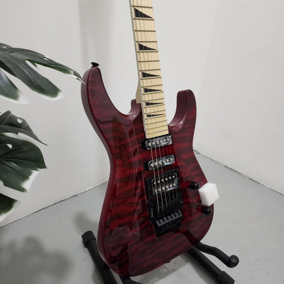 Jackson FSR Dinky JS34Q DKA-M (HSS) Floyd Rose Electric Guitar - Transparent Red ( JS 34Q / JS-34Q )