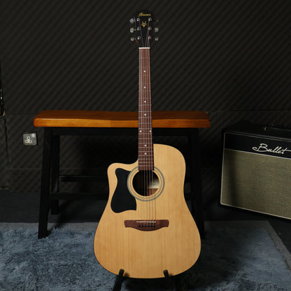 Ibanez V40LCE V Series Left Handed Acoustic Electric Guitar with Preamp , Open Pore Natural ( V40L-CE / V40LHE / V40EQ )