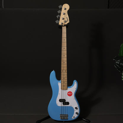 Squier Sonic by Fender Precision 4 String Bass Guitar with White Pickguard, Laurel FB - California Blue , Beginner Level