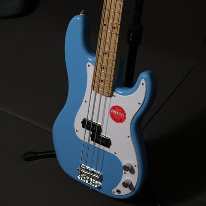 Squier Sonic by Fender Precision 4 String Bass Guitar with White Pickguard, Laurel FB - California Blue , Beginner Level