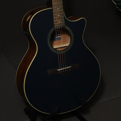 Ibanez AE100 Solid Top Acoustic-Electric Guitar Active Pick Up - Dark Tide Blue Flat ( AE100-DBF / AE-100 / AE )