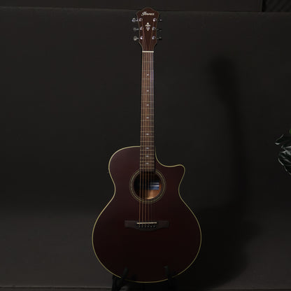 Ibanez AE100 Solid Sitka Spruce Top Acoustic-Electric Guitar Active Pick Up - Burgundy Flat ( AE100-BUF / AE-100 / AE )