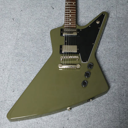 Epiphone Explorer with Double Humbucker Electric Guitar - Olive Drab Green ( EIXP-ODG-NH3 )