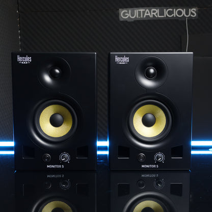 Hercules DJ Monitor 5 Active Studio Monitors - ( Hercules DJ Monitor 5 Speakers / Pair )