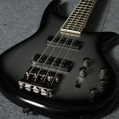 Jackson JS Series Spectra JS3 4 String Bass Guitar, Laurel FB, Silverburst ( JS-3 / JS 3 SB / Silver Burst)