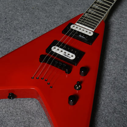 Jackson JS Series King V JS32T with Double Humbucker Electric Guitar, Amaranth FB - Ferrari Red (JS32 / JS32T / JS-32 )