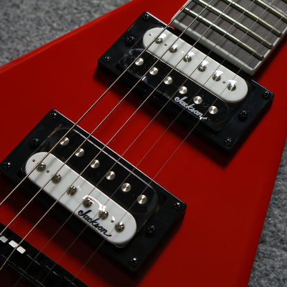 Jackson JS Series King V JS32T with Double Humbucker Electric Guitar, Amaranth FB - Ferrari Red (JS32 / JS32T / JS-32 )