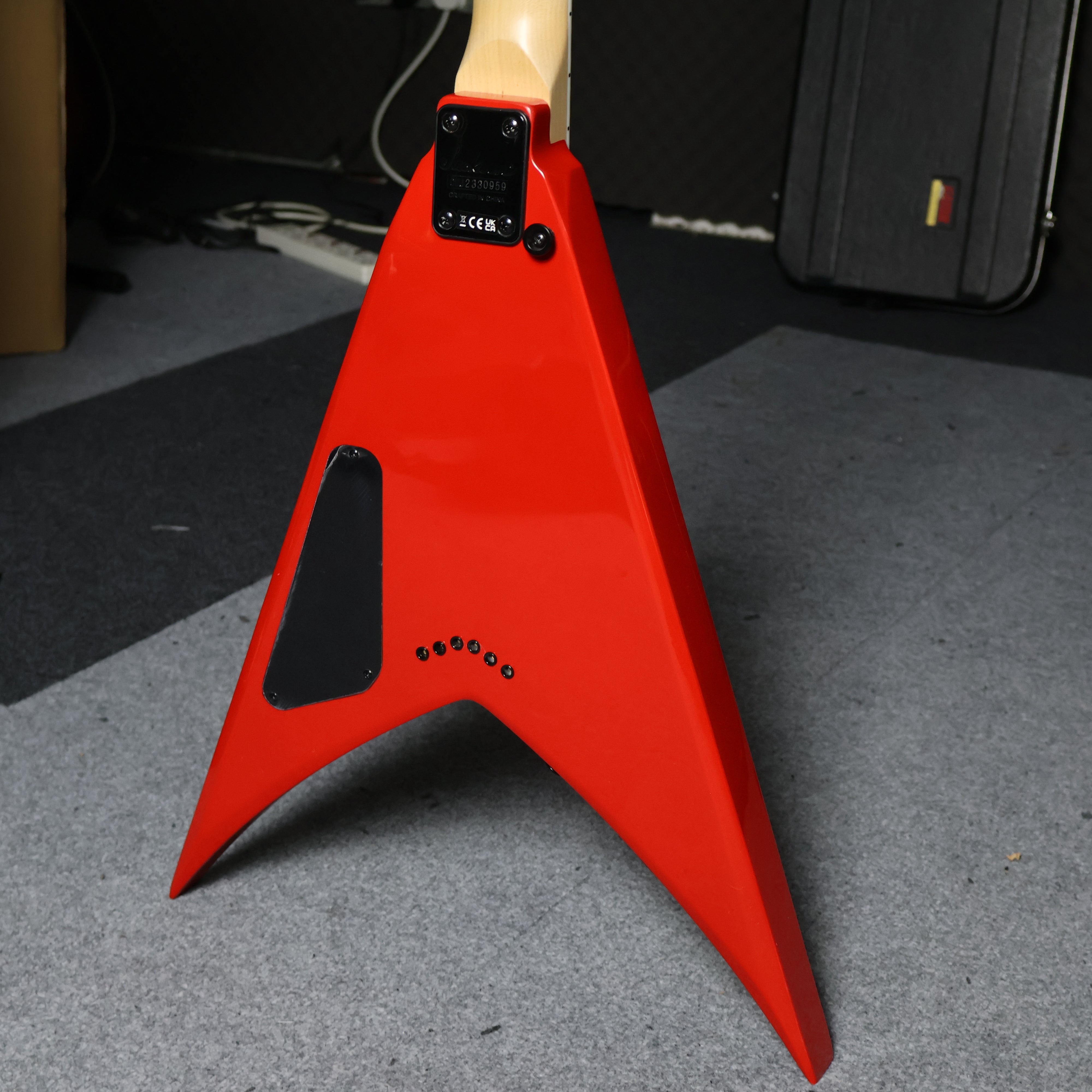 Jackson JS32T King V HH Electric Guitar, Amaranth FB – Ferrari Red