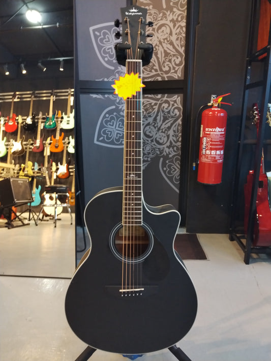 KEPMA A1C 41 inch Grand Auditorium Acoustic Guitar - Black - ( B-STOCK )