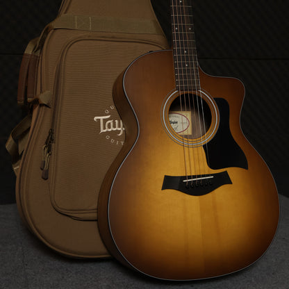 Taylor 114ce Grand Auditorium Acoustic Guitar w/Bag, Sunburst Top ( 114-CE / 114CE-SB-WAL )