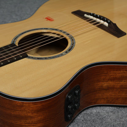 Kepma F2 Solid Sitka Spruce Top Grand Auditorium Acoustic Guitar, S1 Pro Resonance Pickup with Effect ( F2Se-GA / F2SE )