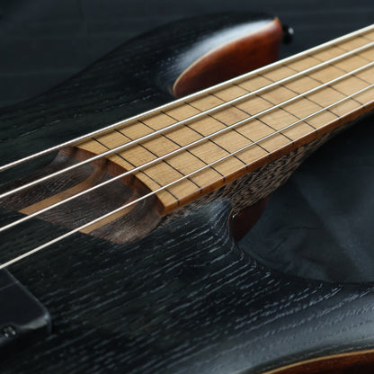 CORT Artisan B4 Element Fretless 4 String Bass Guitar - Open Pore Trans Black (OPTB) ( B-4 / B 4 / B4EFL )