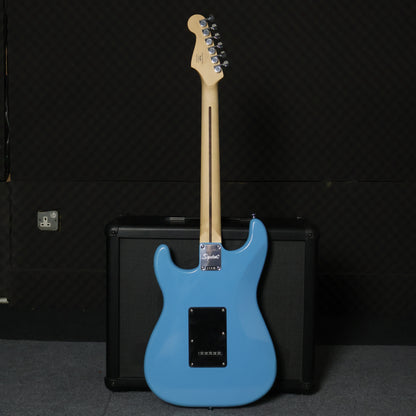 Squier Sonic Stratocaster SSS Electric Guitar with Black Pickguard & Tremolo , Laurel FB - California Blue