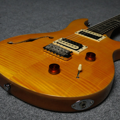 PRS SE Custom 22 Semi Hollow Electric Guitar with Gig Bag , Santana Yellow ( 58/15 "S" / CUSTOM-22 )