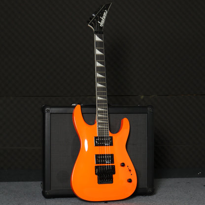 Jackson JS Series Dinky Archtop JS32 DKA Double Humbucker (HH) Floyd Rose Electric Guitar, Amaranth FB - Neon Orange