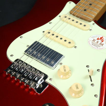 Bacchus BST-2-RSM/M Roasted Maple Fretboard, Stratocaster Electric Guitar w/ Bacchus SSH Pickups- Candy Apple Red / BST2